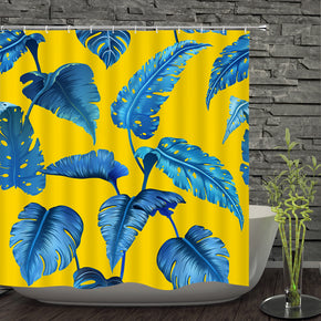 Feather shower curtains fabric Human skeleton yellow polyester cloth print bathroom curtains