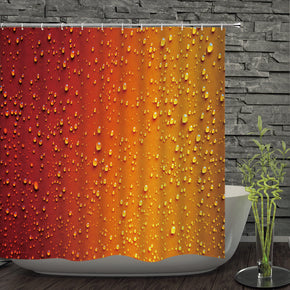 polka dot shower curtains fabric Human skeleton orange polyester cloth print bathroom curtains