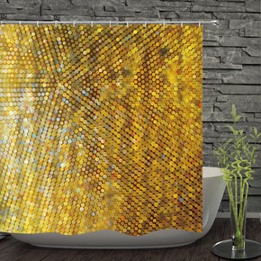 patchwork shower curtains fabric Human skeleton yellow polyester cloth print bathroom curtains