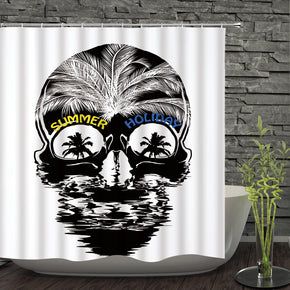 head shower curtains fabric awesome black polyester cloth print bathroom curtains