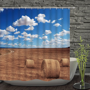 sky shower curtains fabric human skeleton blue polyester cloth print bathroom curtains