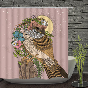 bird shower curtains fabric elegant colorful polyester cloth print bathroom curtains
