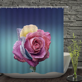 flower shower curtains fabric funky pink polyester cloth print bathroom curtains