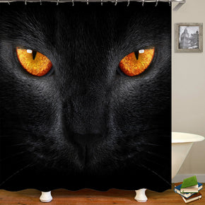 cat shower curtains fabric awesome black polyester cloth print bathroom curtains