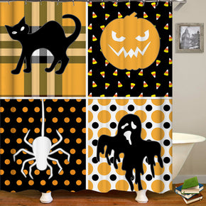 cat shower curtains fabric awesome beige polyester cloth print bathroom curtains