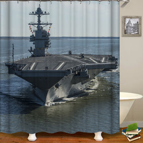 sea shower curtains fabric modern blue polyester cloth print bathroom curtains