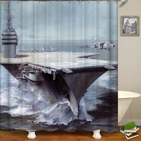 sea shower curtains fabric modern white polyester cloth print bathroom curtains