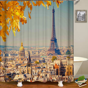 building shower curtains fabric elegant colorful polyester cloth print bathroom curtains