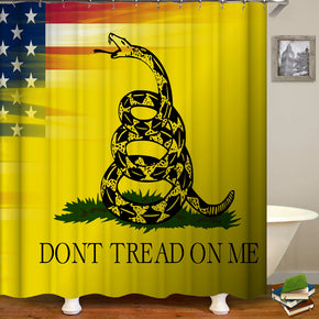 snake shower curtains fabric Human skeleton yellow polyester cloth print bathroom curtains