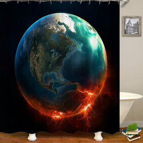 star shower curtains fabric cool turquoise polyester cloth print bathroom curtains