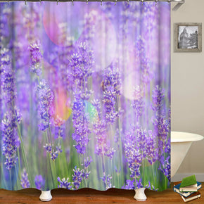 lavender shower curtains fabric elegant purple polyester cloth print bathroom curtains