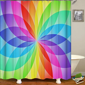 Ellipse shower curtains fabric cool colorful polyester cloth print bathroom curtains