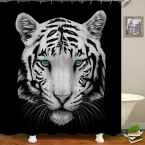 tiger shower curtains fabric Human skeleton grey polyester cloth print bathroom curtains