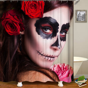 woman shower curtains fabric funny red polyester cloth print bathroom curtains