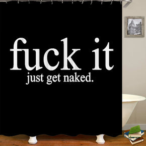 letter shower curtains fabric simplicity black polyester cloth print bathroom curtains