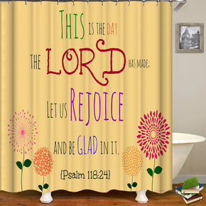 letter shower curtains fabric shabby chic beige polyester cloth print bathroom curtains