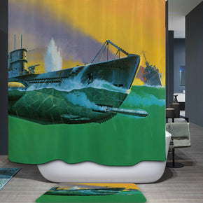 ferry shower curtains fabric Human skeleton green polyester cloth print bathroom curtains