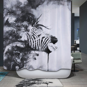 art shower curtains fabric funny grey polyester cloth print bathroom curtains