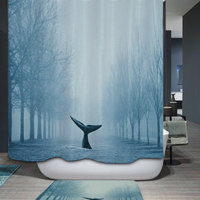 art shower curtains fabric elegant turquoise polyester cloth print bathroom curtains