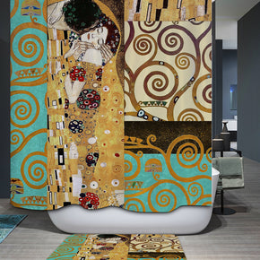 art shower curtains fabric funny brown polyester cloth print bathroom curtains
