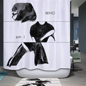 art shower curtains fabric cool blue polyester cloth print bathroom curtains