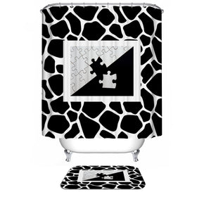 art shower curtains fabric funny black polyester cloth print bathroom curtains