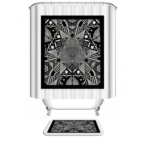 art shower curtains fabric funny black polyester cloth print bathroom curtains
