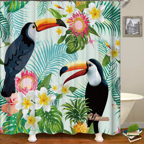 bird shower curtains fabric luxury colorful polyester cloth print bathroom curtains