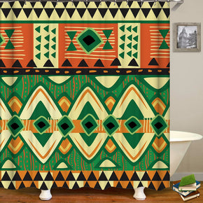 patchwork shower curtains fabric luxury green polyester cloth print bathroom curtains