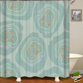 polka dot shower curtains fabric Human skeleton teal polyester cloth print bathroom curtains