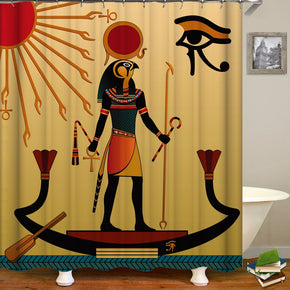 people shower curtains fabric retro beige polyester cloth print bathroom curtains