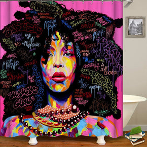 Beauty shower curtains fabric cool colorful polyester cloth print bathroom curtains
