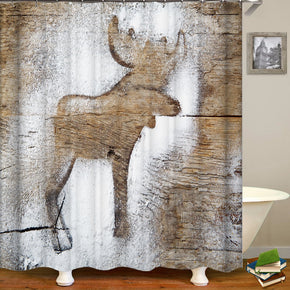 impression shower curtains fabric Human skeleton cream polyester cloth print bathroom curtains