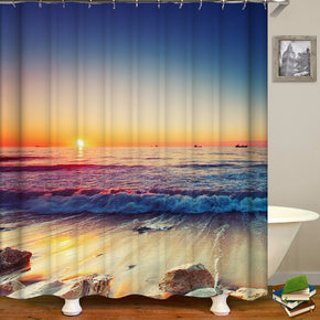 oceam shower curtains fabric Human skeleton purple polyester cloth print bathroom curtains