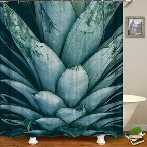 plants shower curtains fabric Human skeleton green polyester cloth print bathroom curtains