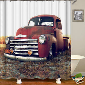 car shower curtains fabric Human skeleton red polyester cloth print bathroom curtains