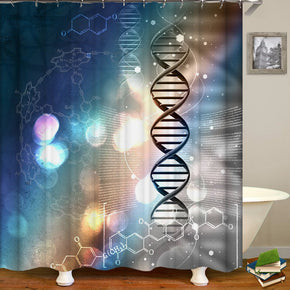 art shower curtains fabric Human skeleton blue polyester cloth print bathroom curtains