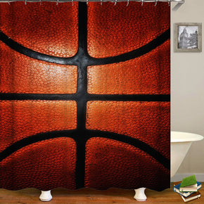 The Ball shower curtains fabric Human skeleton red polyester cloth print bathroom curtains