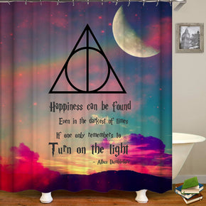 moon shower curtains fabric Human skeleton colorful polyester cloth print bathroom curtains