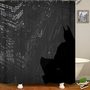 city shower curtains fabric awesome black polyester cloth print bathroom curtains