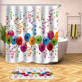 balloon shower curtains fabric Human skeleton colorful polyester cloth print bathroom curtains