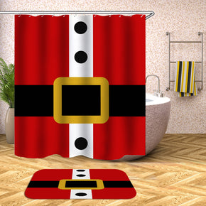belt shower curtains fabric Human skeleton red polyester cloth print bathroom curtains