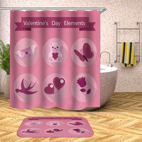 bear shower curtains fabric cute pink polyester cloth print bathroom curtains